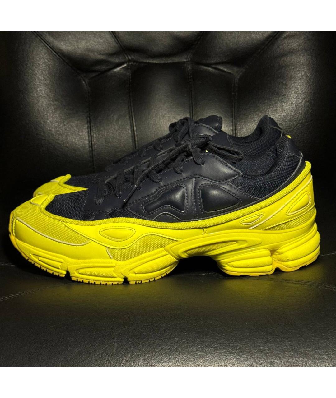 ADIDAS X RAF SIMONS Желтые текстильные низкие кроссовки / кеды, фото 3