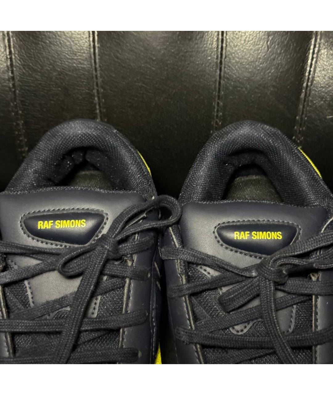 ADIDAS X RAF SIMONS Желтые текстильные низкие кроссовки / кеды, фото 8