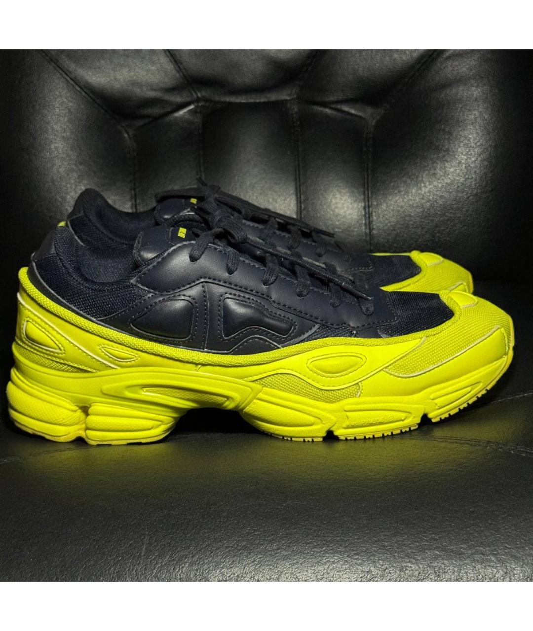 ADIDAS X RAF SIMONS Желтые текстильные низкие кроссовки / кеды, фото 9