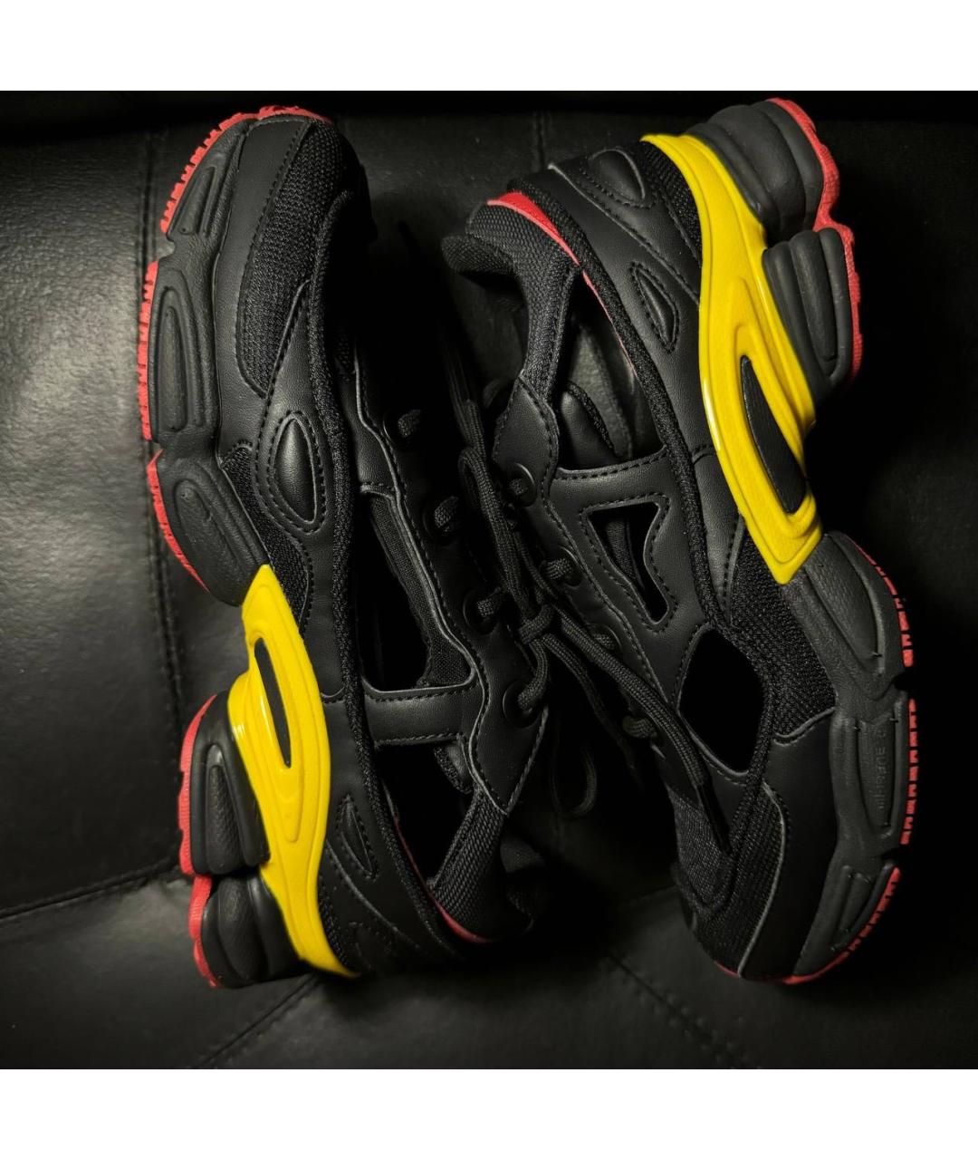 ADIDAS X RAF SIMONS Черные текстильные низкие кроссовки / кеды, фото 4