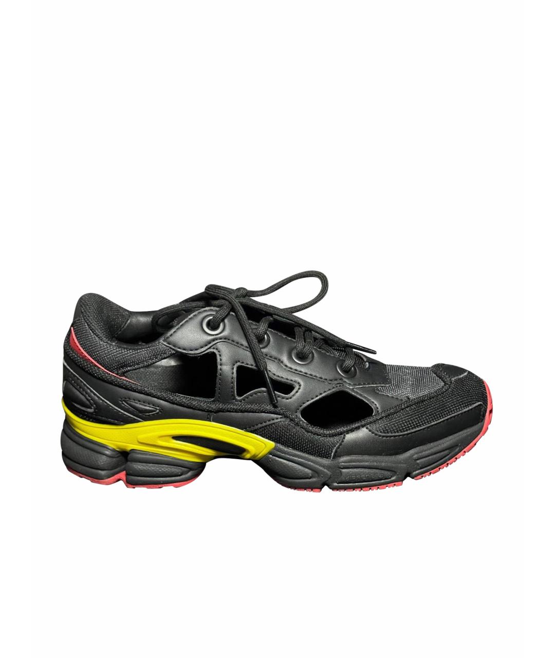 ADIDAS X RAF SIMONS Черные текстильные низкие кроссовки / кеды, фото 1