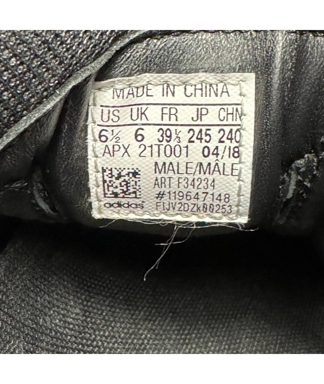 ADIDAS X RAF SIMONS Черные текстильные низкие кроссовки / кеды, фото 5