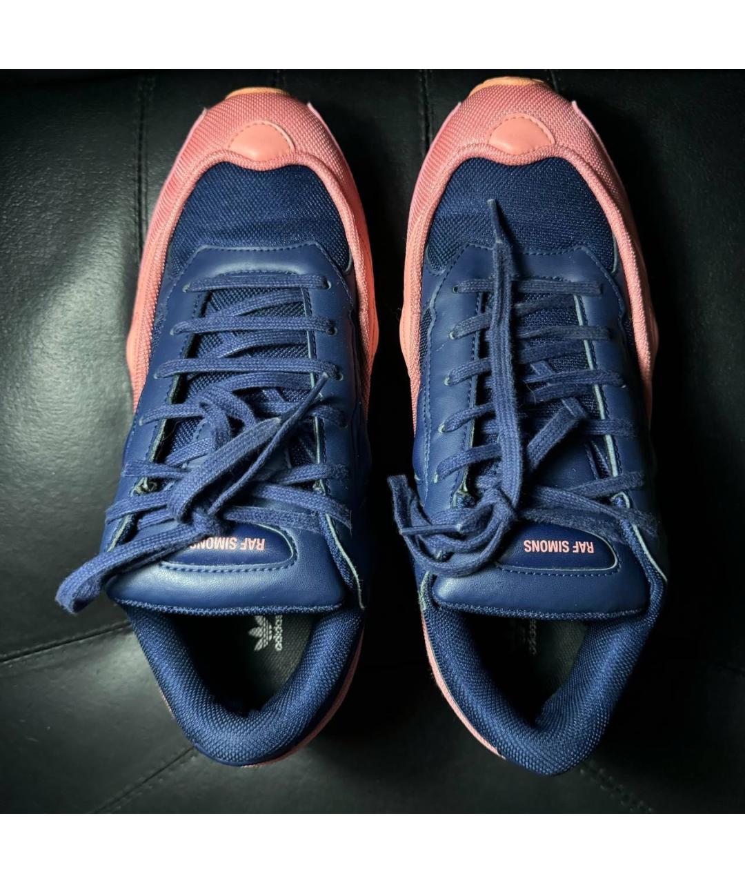 ADIDAS X RAF SIMONS Коралловые текстильные низкие кроссовки / кеды, фото 7