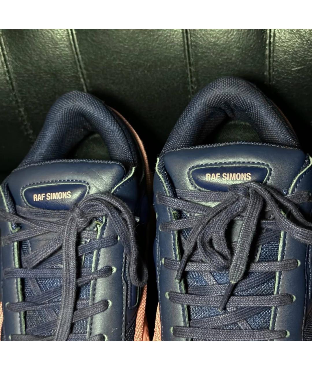 ADIDAS X RAF SIMONS Коралловые текстильные низкие кроссовки / кеды, фото 8