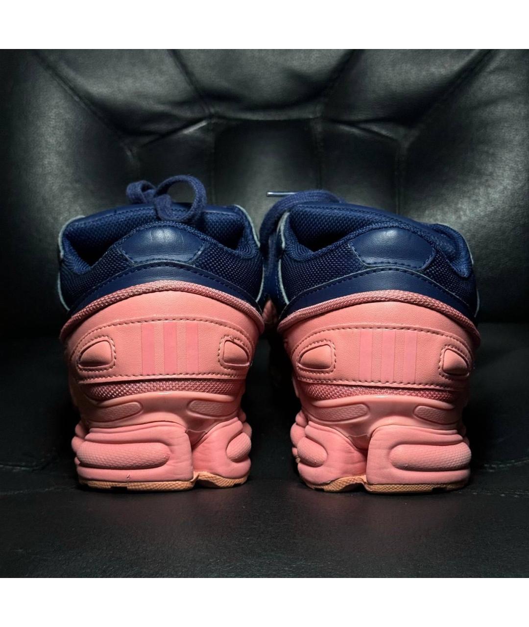 ADIDAS X RAF SIMONS Коралловые текстильные низкие кроссовки / кеды, фото 2