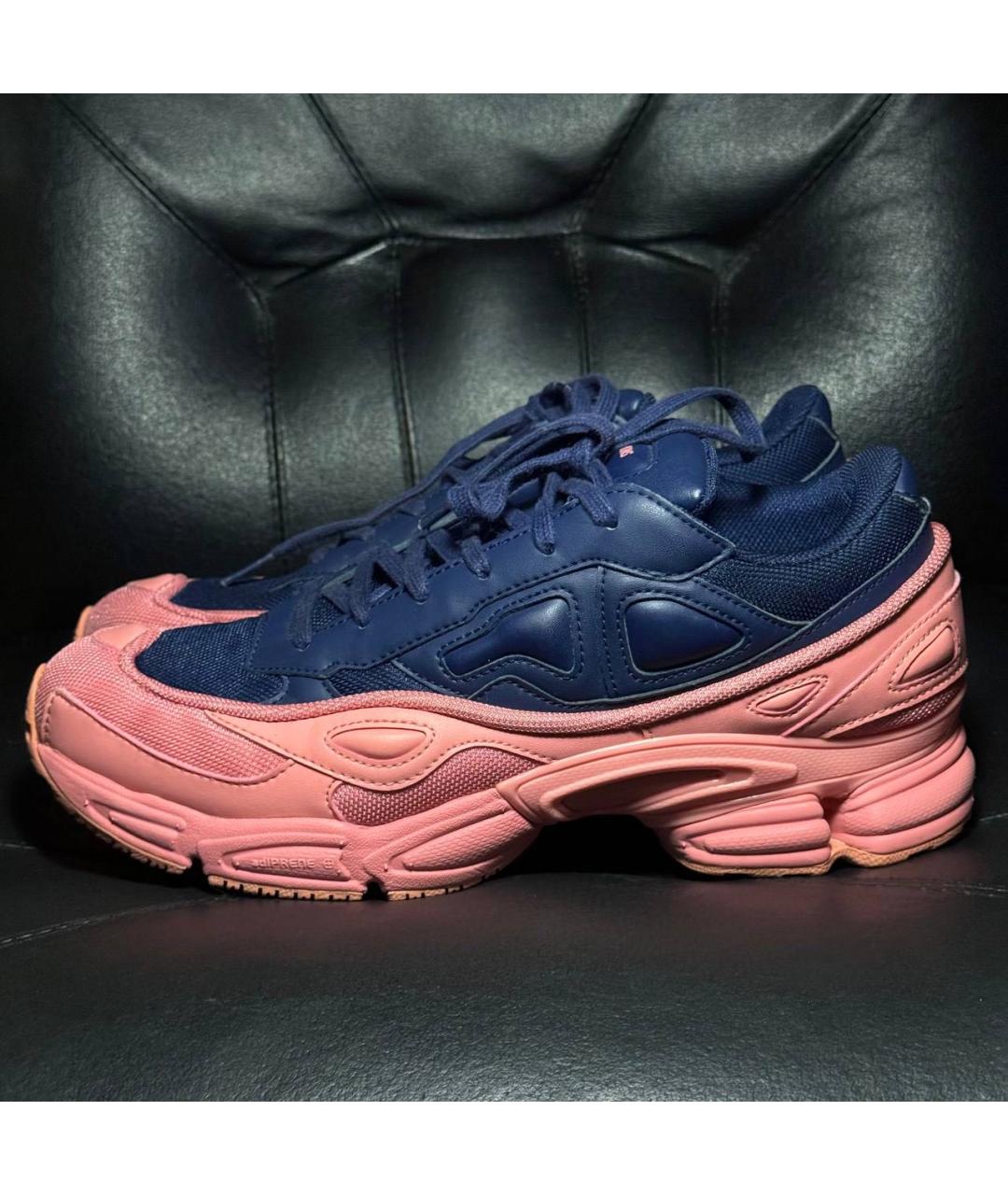 ADIDAS X RAF SIMONS Коралловые текстильные низкие кроссовки / кеды, фото 5