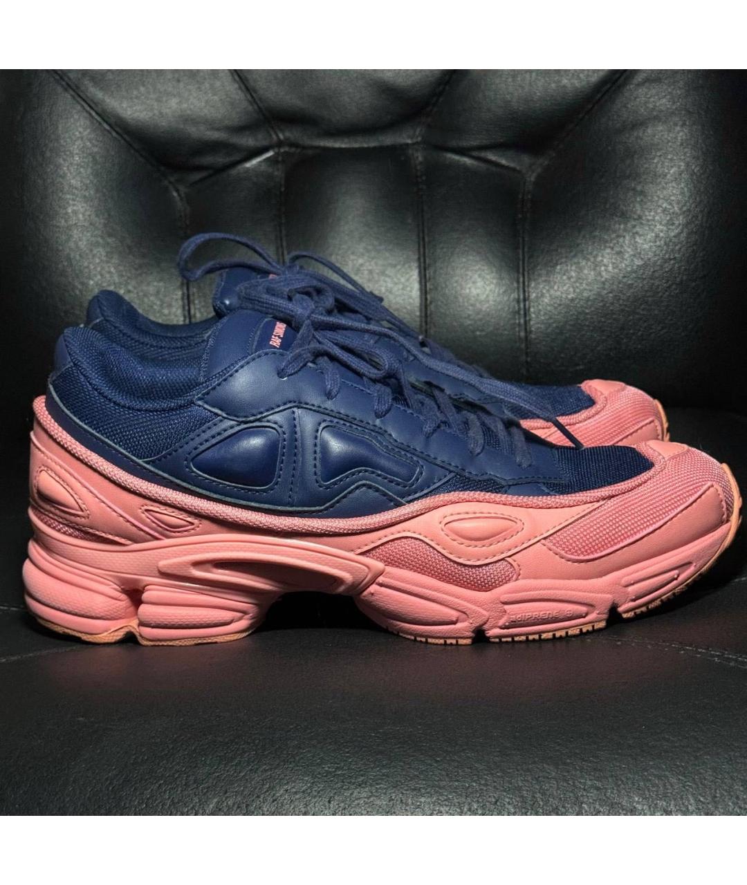 ADIDAS X RAF SIMONS Коралловые текстильные низкие кроссовки / кеды, фото 9