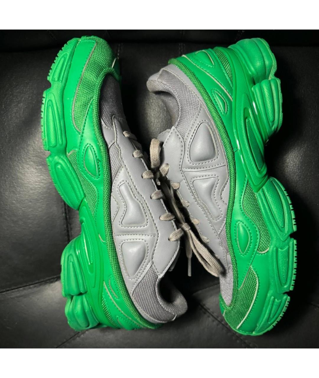 ADIDAS X RAF SIMONS Зеленые текстильные низкие кроссовки / кеды, фото 5