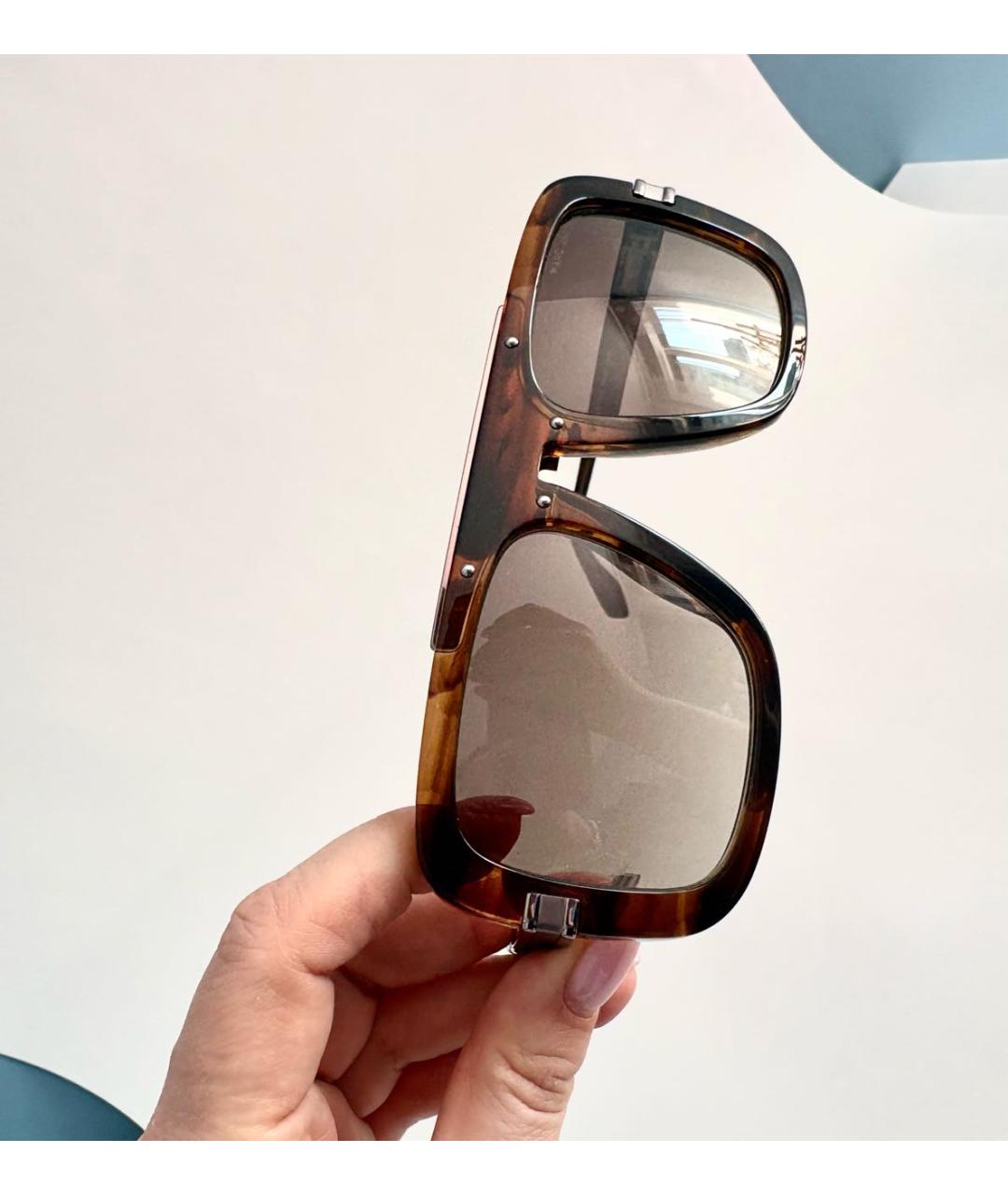 MARC JACOBS Коричневые пластиковые солнцезащитные очки, фото 3