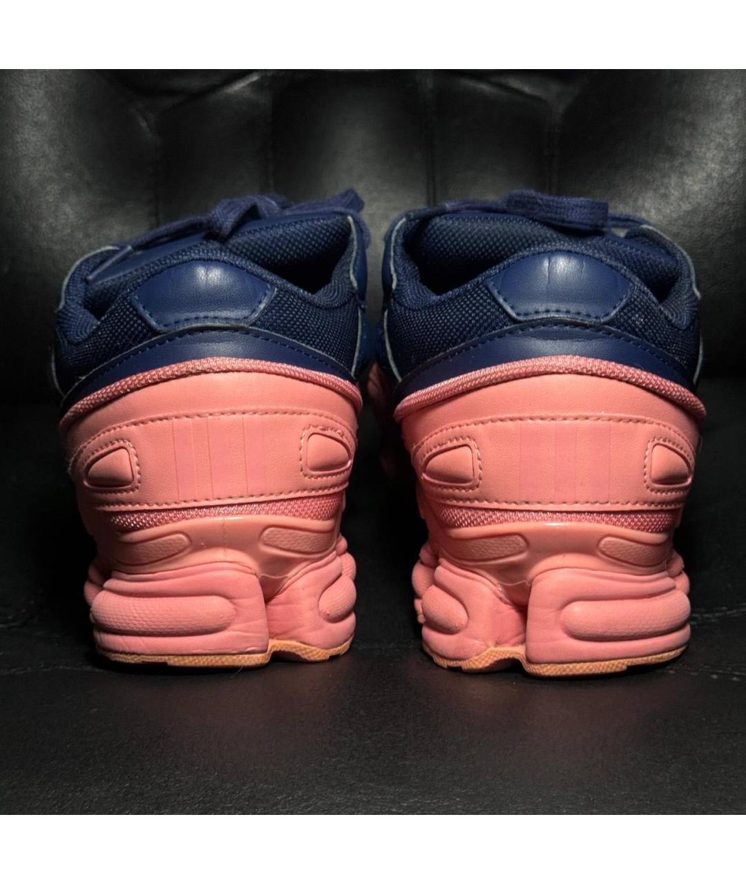 ADIDAS X RAF SIMONS Коралловые текстильные низкие кроссовки / кеды, фото 2