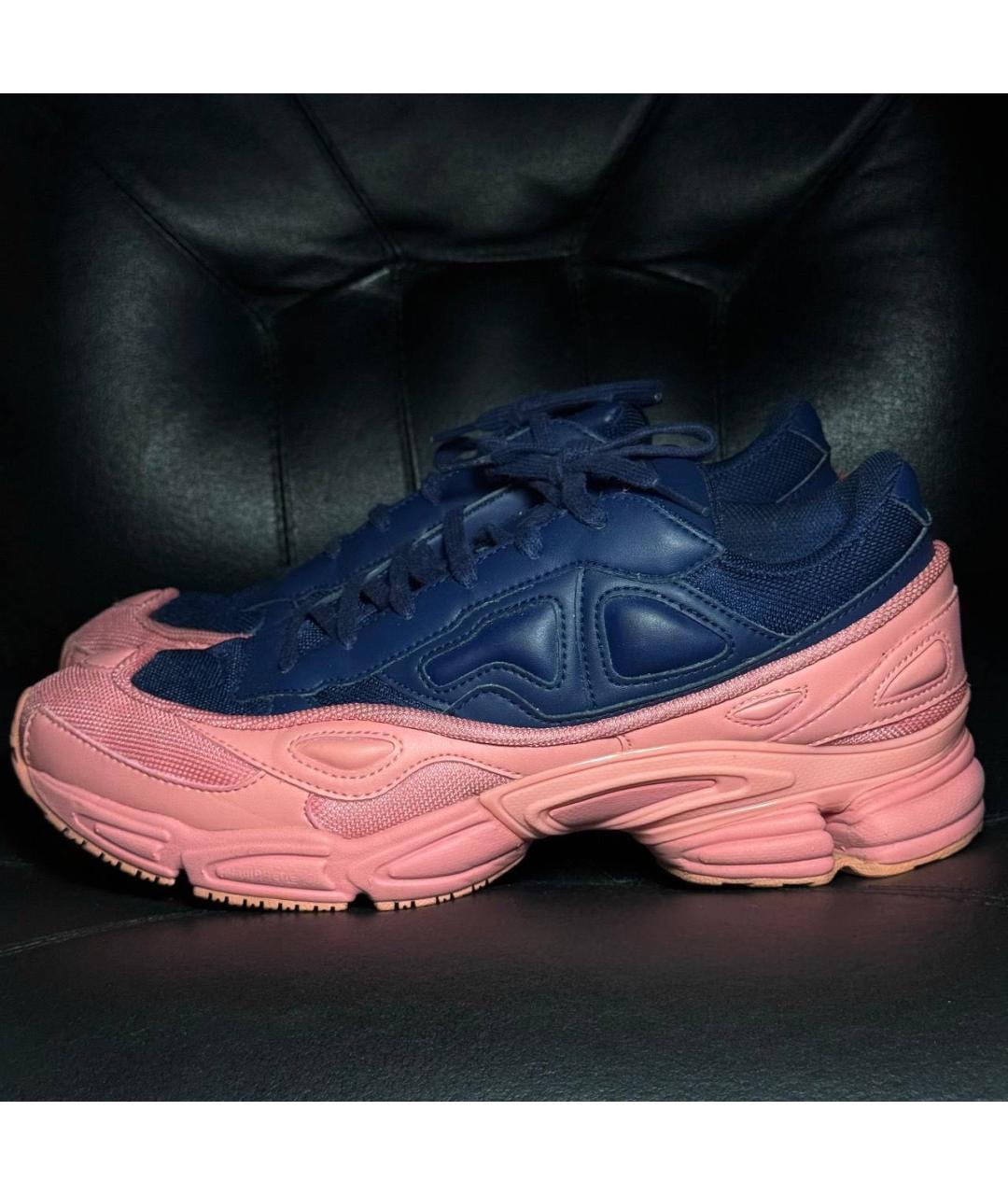 ADIDAS X RAF SIMONS Коралловые текстильные низкие кроссовки / кеды, фото 3