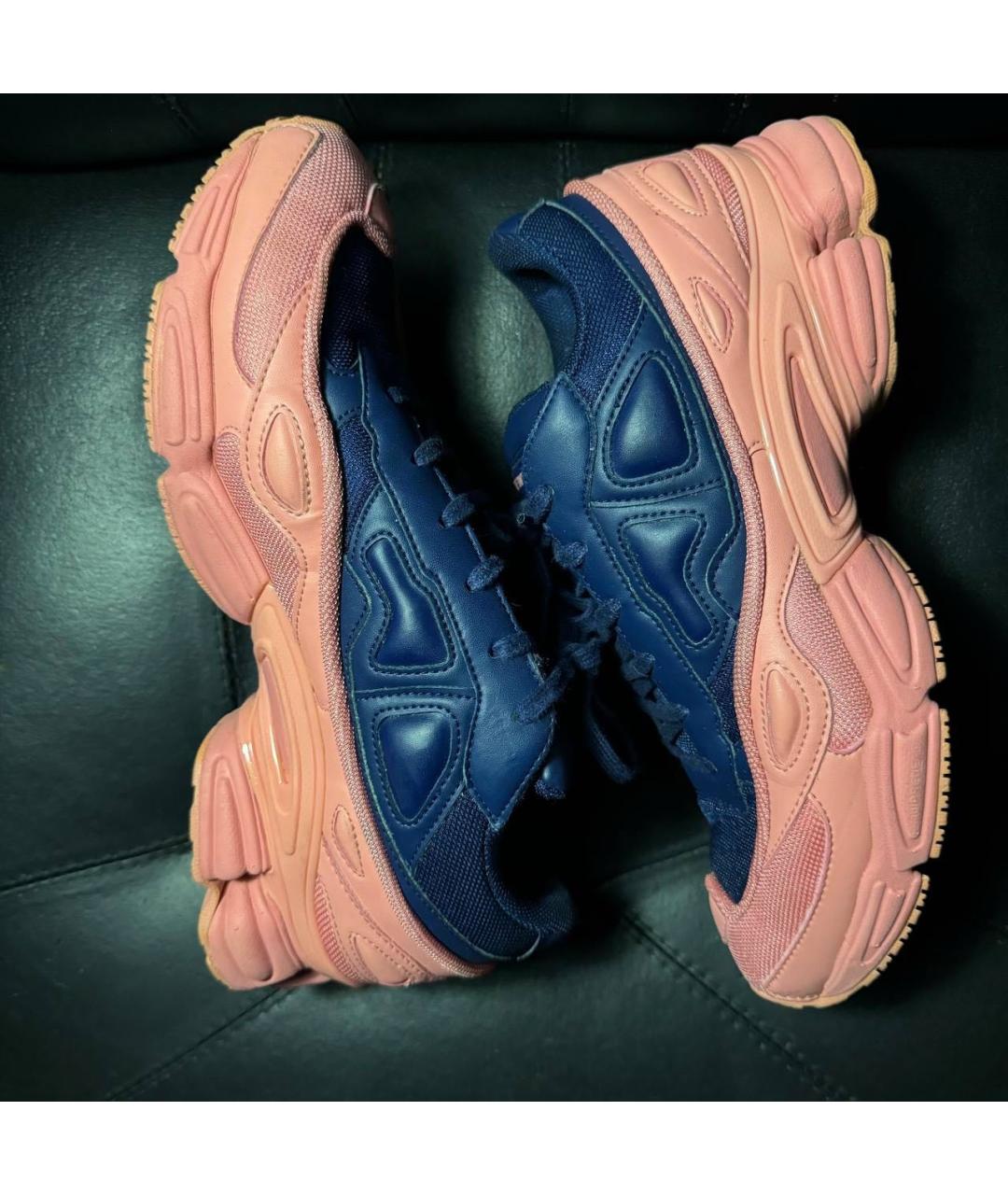 ADIDAS X RAF SIMONS Коралловые текстильные низкие кроссовки / кеды, фото 5