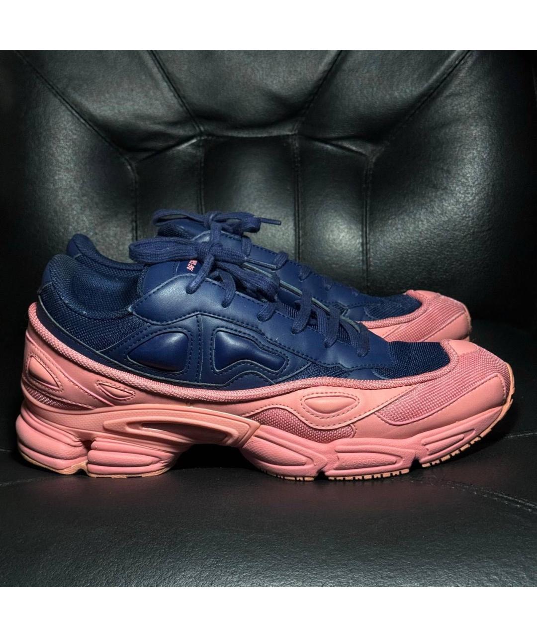 ADIDAS X RAF SIMONS Коралловые текстильные низкие кроссовки / кеды, фото 9