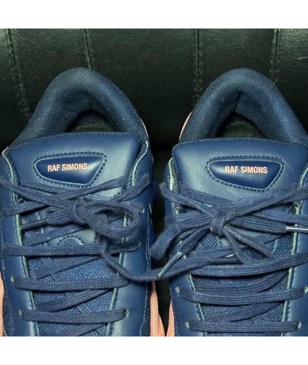 ADIDAS X RAF SIMONS Коралловые текстильные низкие кроссовки / кеды, фото 7