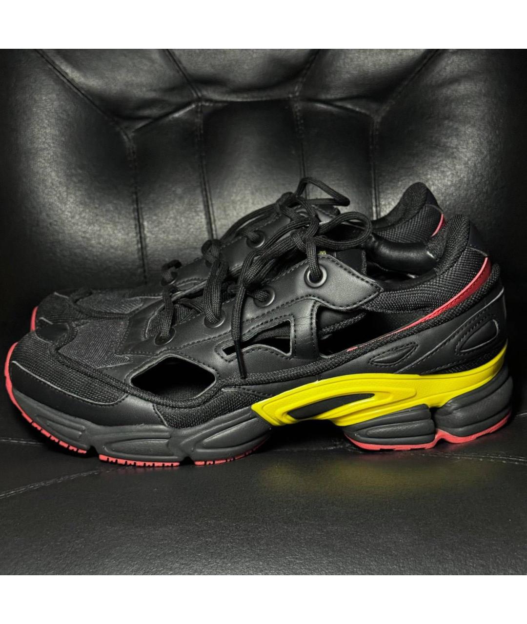 ADIDAS X RAF SIMONS Черные текстильные низкие кроссовки / кеды, фото 7