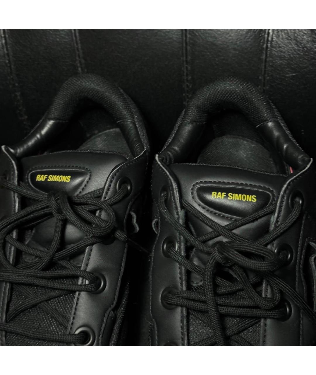 ADIDAS X RAF SIMONS Черные текстильные низкие кроссовки / кеды, фото 6
