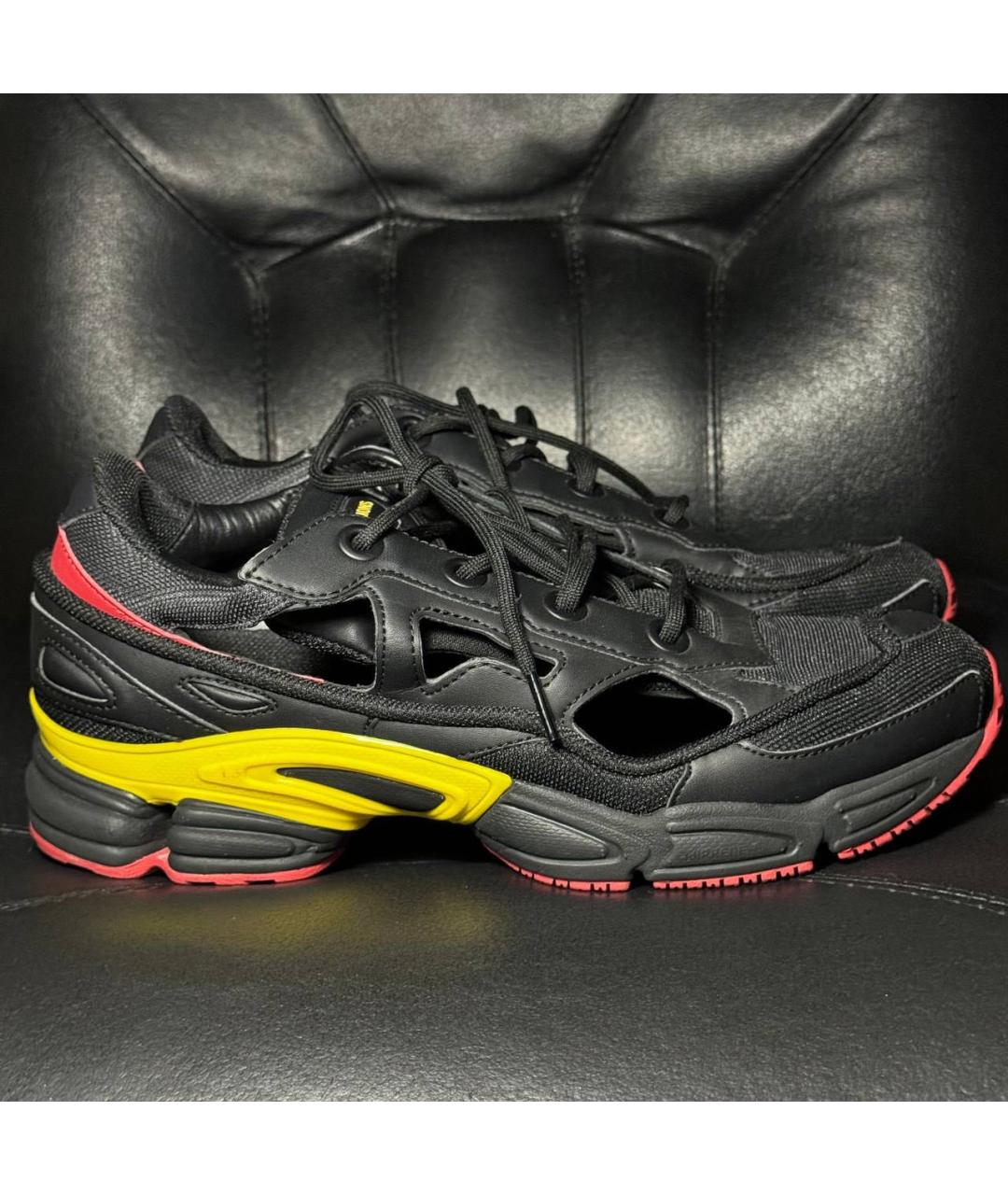 ADIDAS X RAF SIMONS Черные текстильные низкие кроссовки / кеды, фото 9