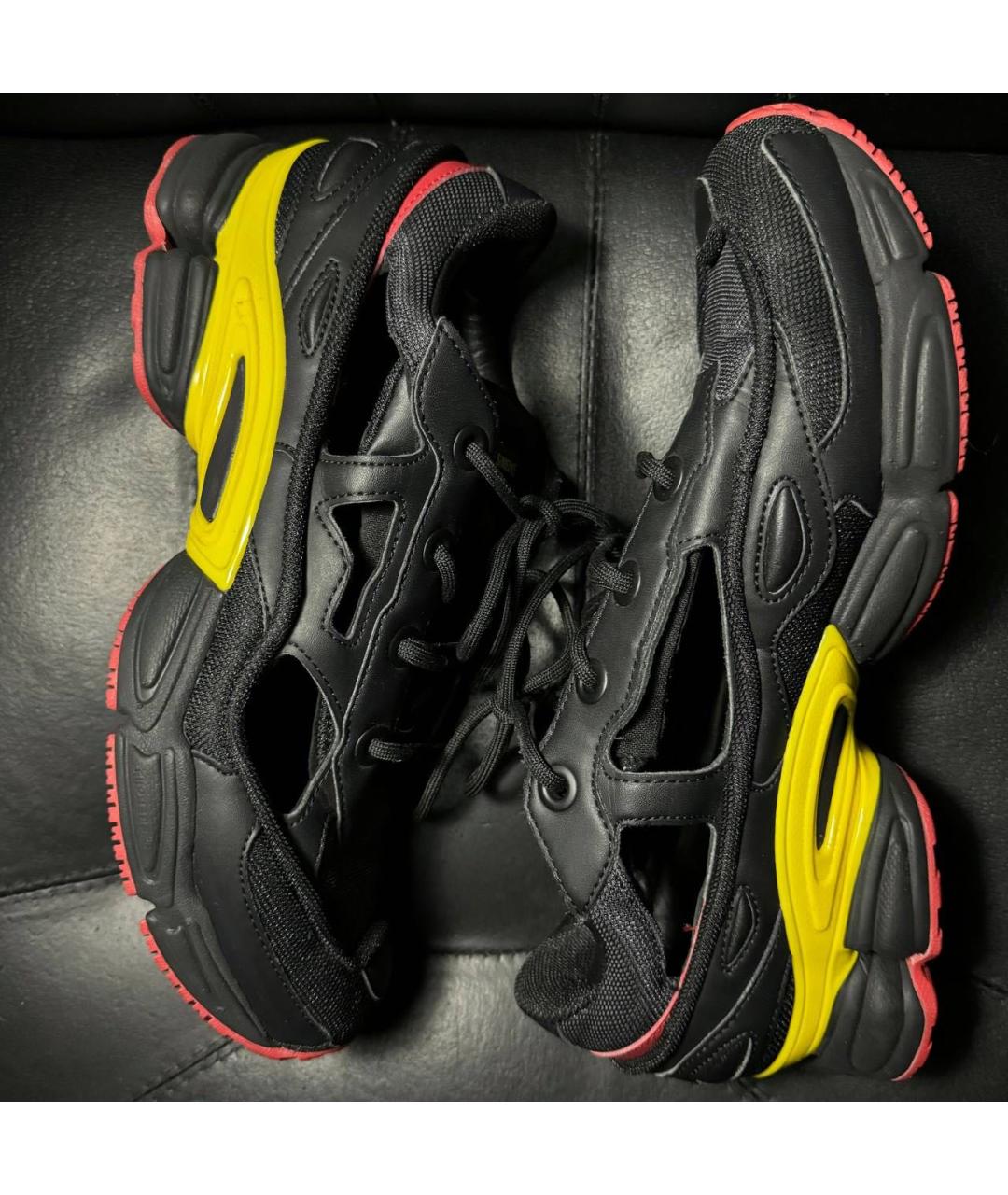 ADIDAS X RAF SIMONS Черные текстильные низкие кроссовки / кеды, фото 3