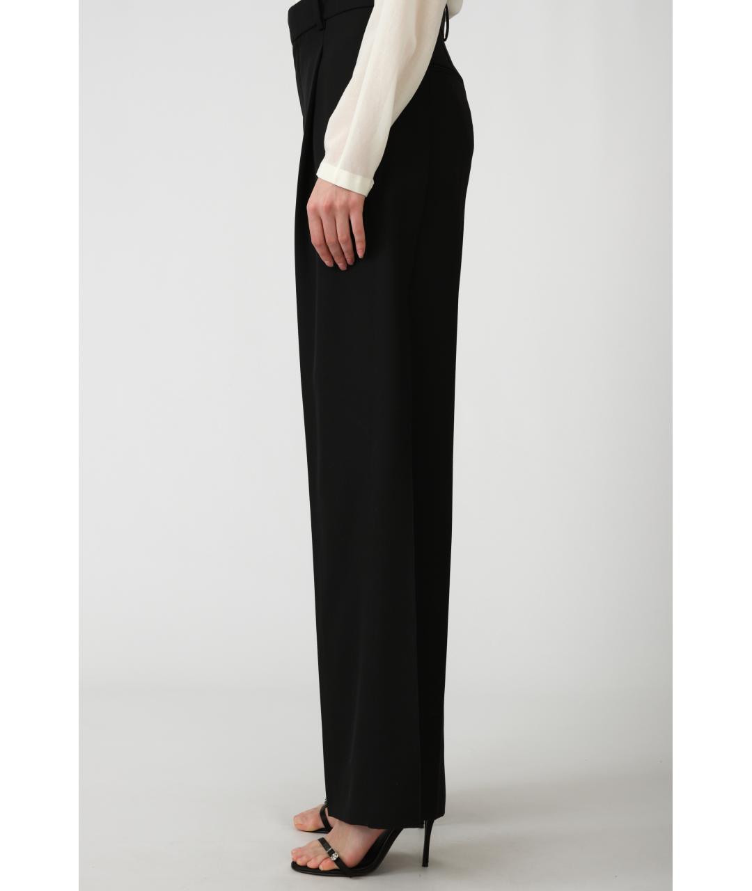 Carven Черные шерстяные прямые брюки, фото 2