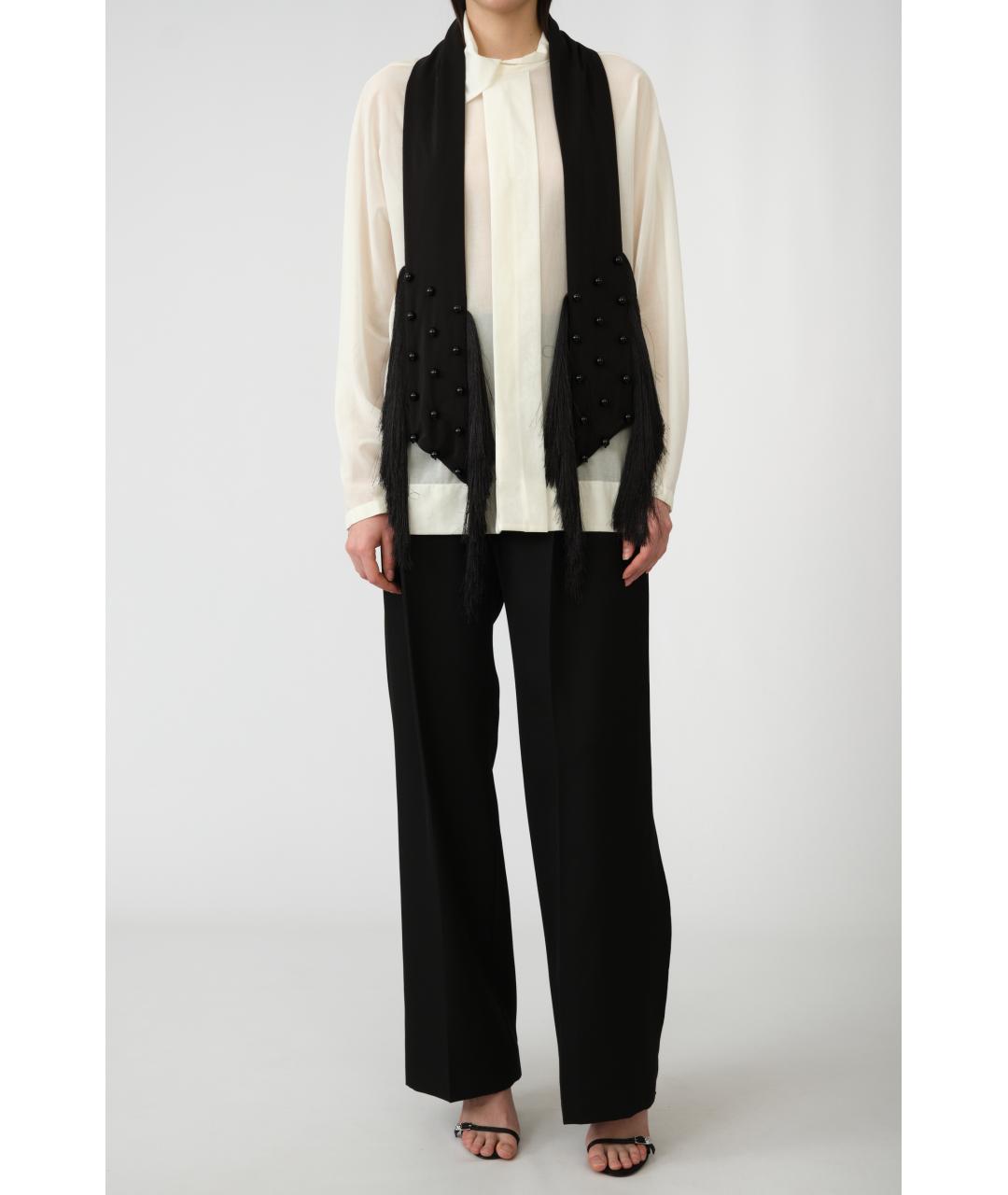 Carven Черные шерстяные прямые брюки, фото 6