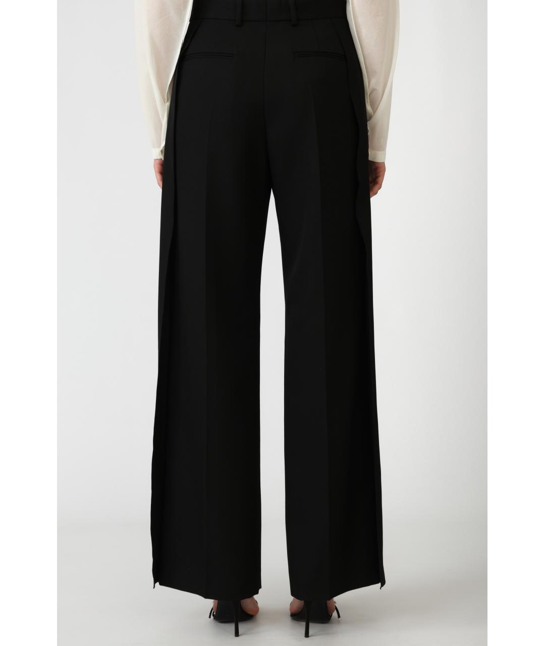 Carven Черные шерстяные прямые брюки, фото 3