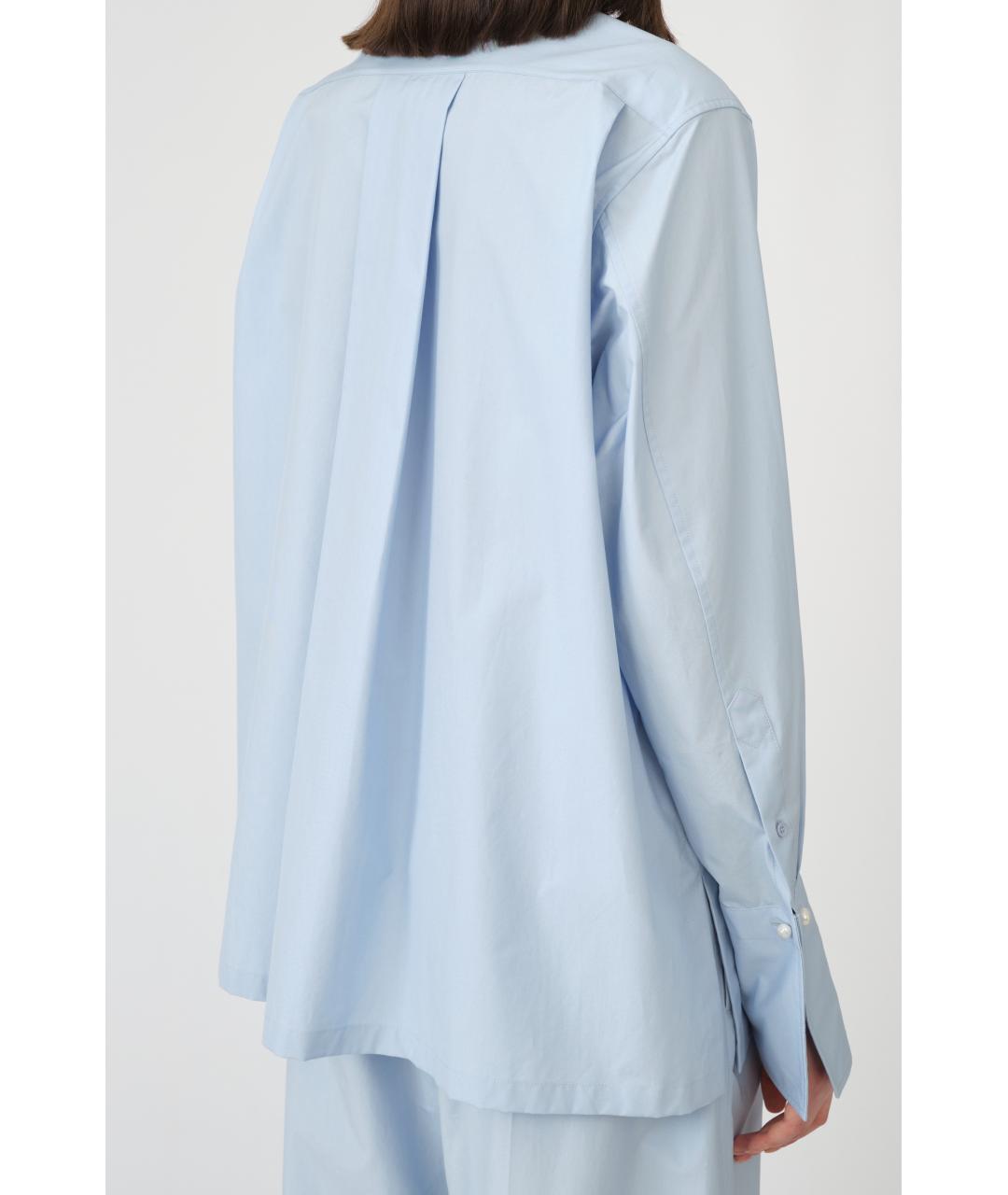 Carven Голубая хлопковая рубашка, фото 4