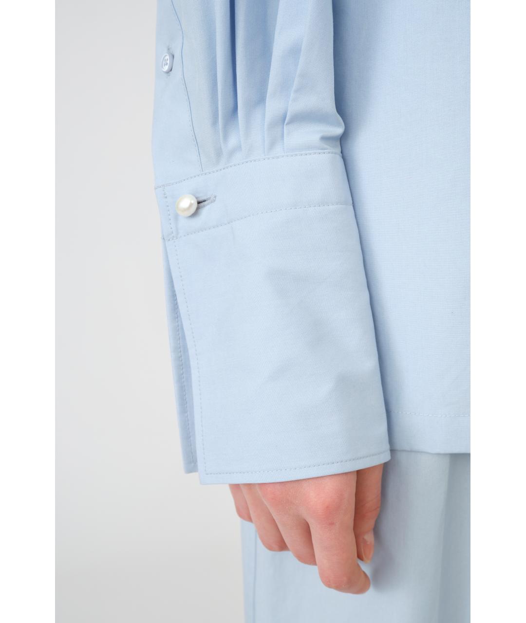 Carven Голубая хлопковая рубашка, фото 7