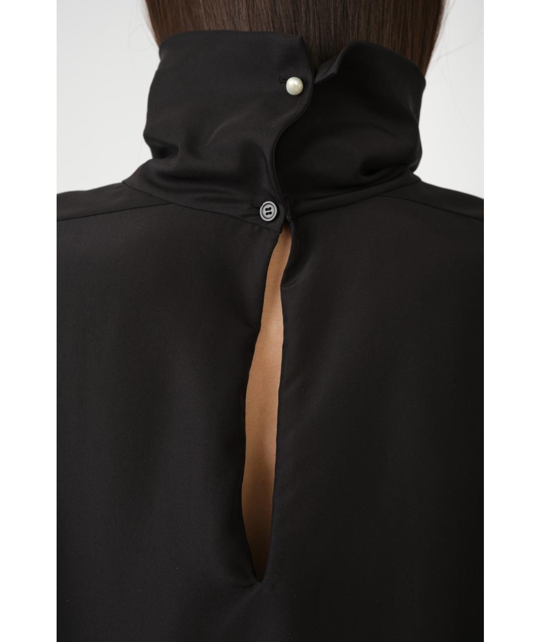 Carven Черная шелковая блузы, фото 5