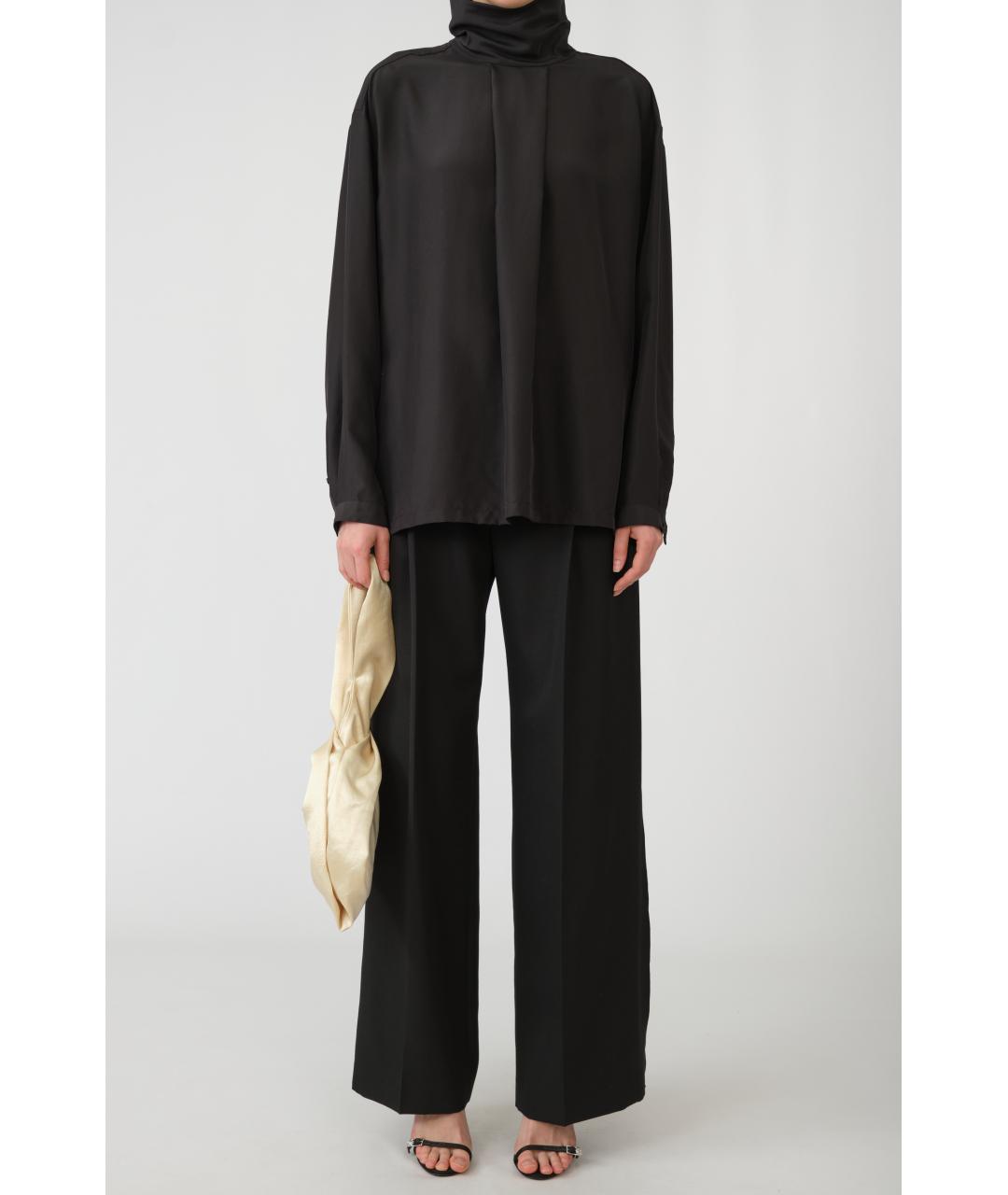 Carven Черная шелковая блузы, фото 2