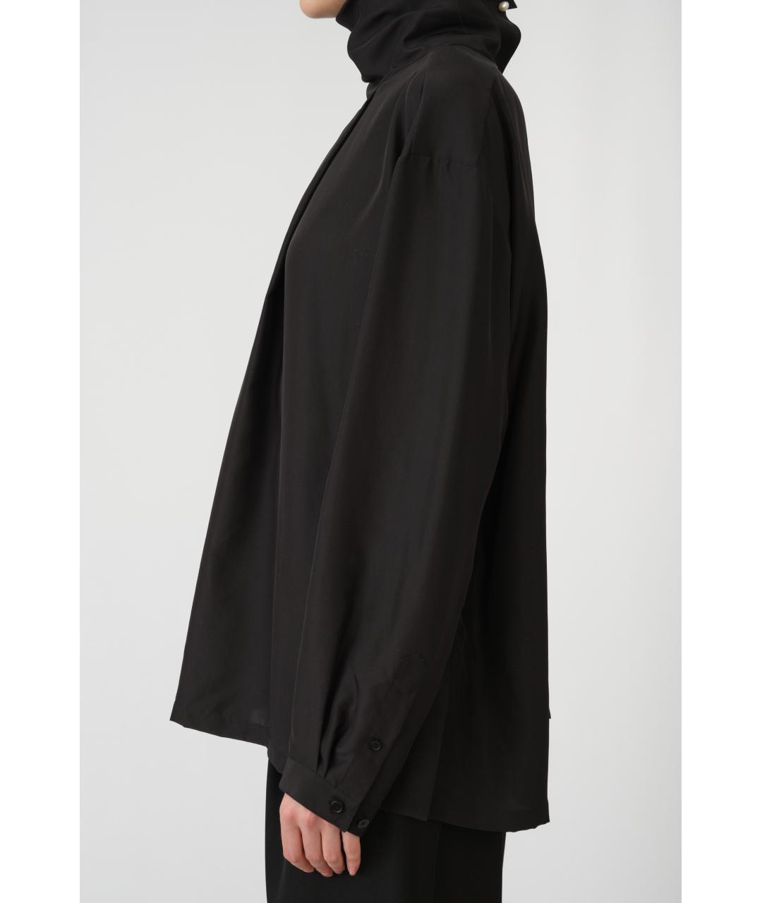 Carven Черная шелковая блузы, фото 3