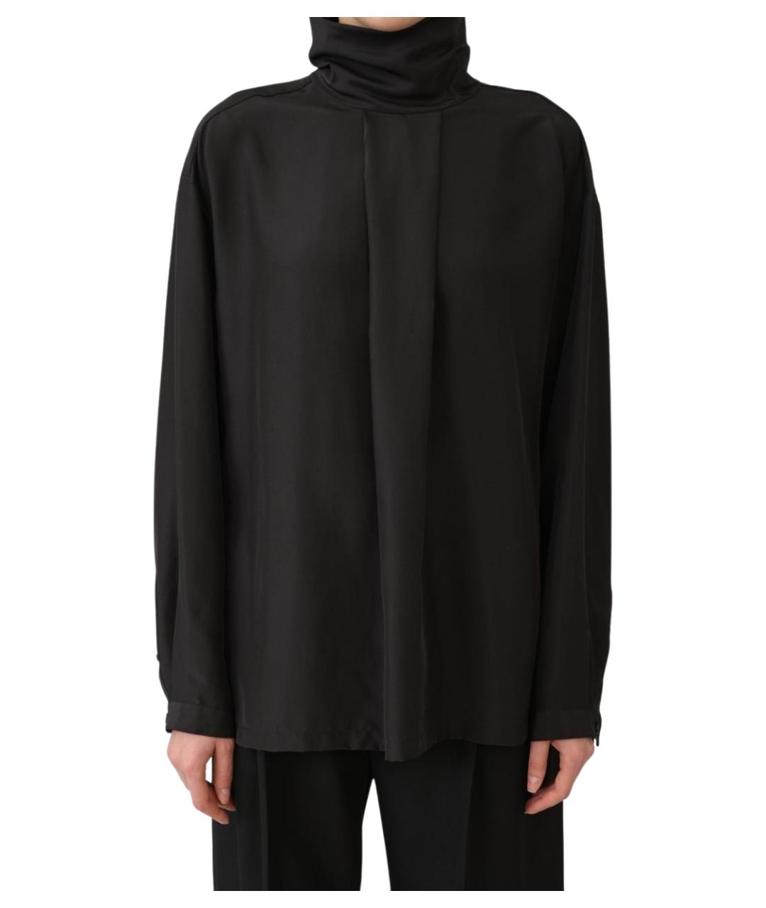 Carven Черная шелковая блузы, фото 1