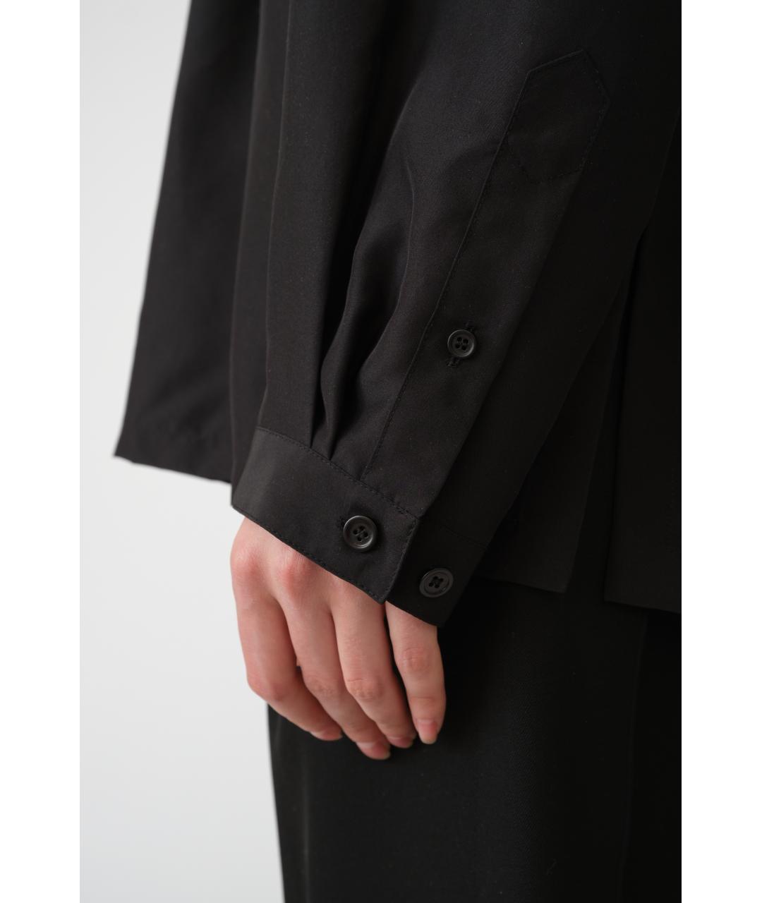 Carven Черная шелковая блузы, фото 7