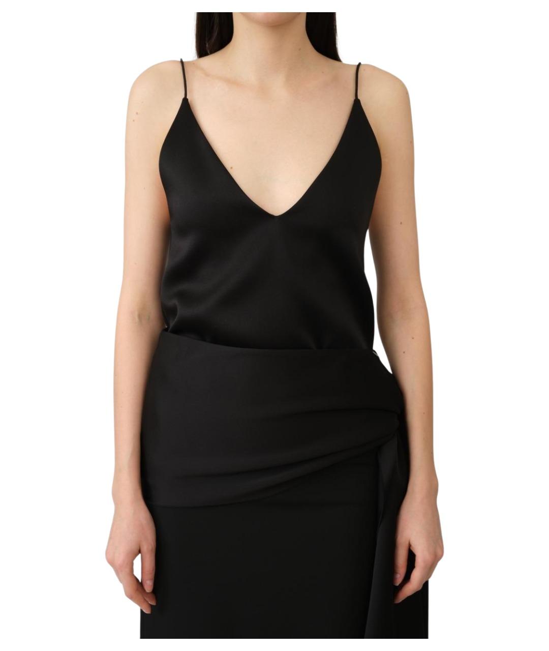 Carven Черная ацетатная майка, фото 1