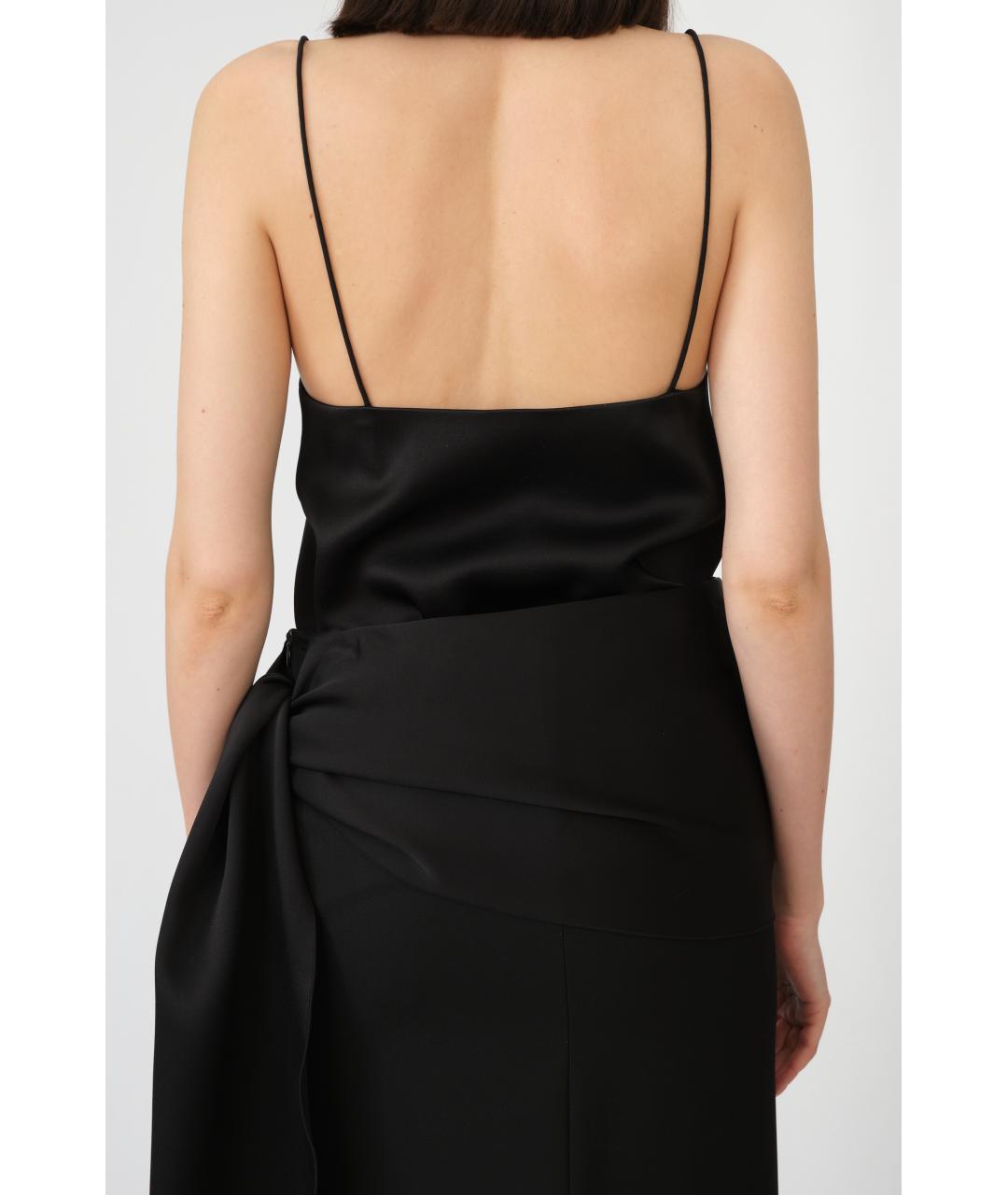 Carven Черная ацетатная майка, фото 3