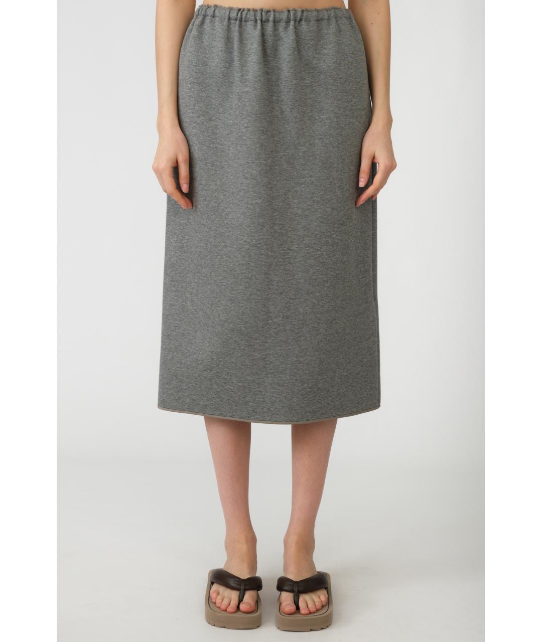 Carven Серая полиамидовая юбка миди, фото 10