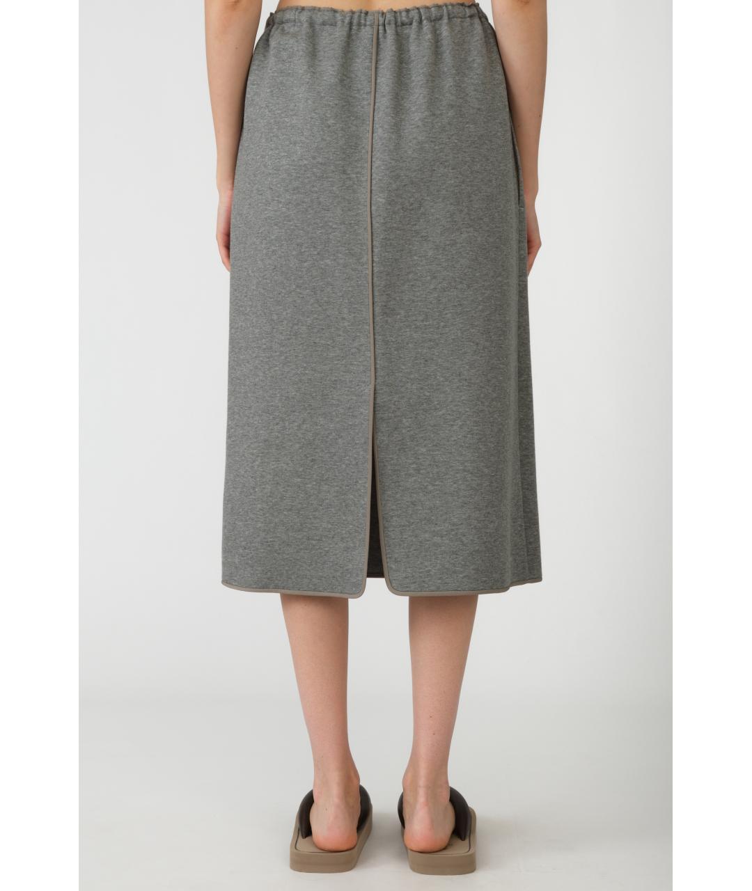 Carven Серая полиамидовая юбка миди, фото 4