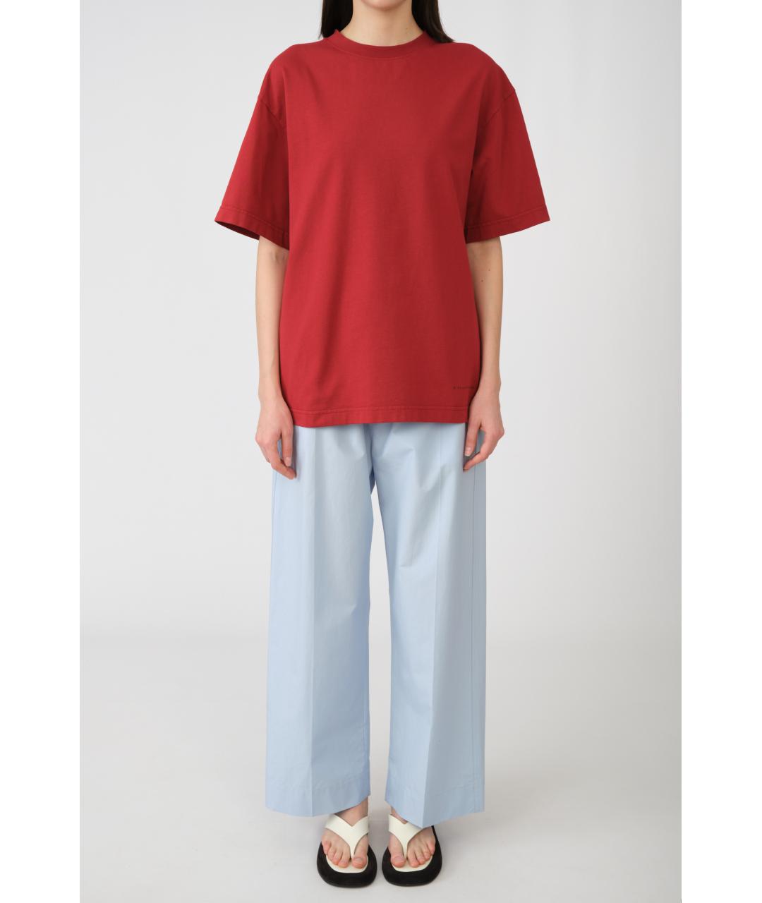 Carven Бордовая хлопковая футболка, фото 2