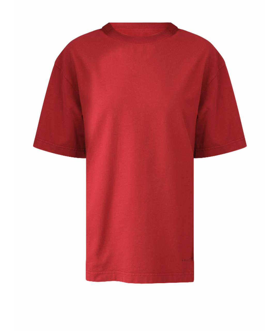 Carven Бордовая хлопковая футболка, фото 1