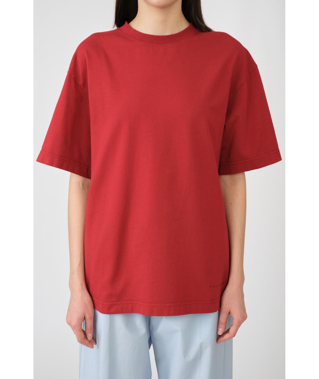 Carven Бордовая хлопковая футболка, фото 7