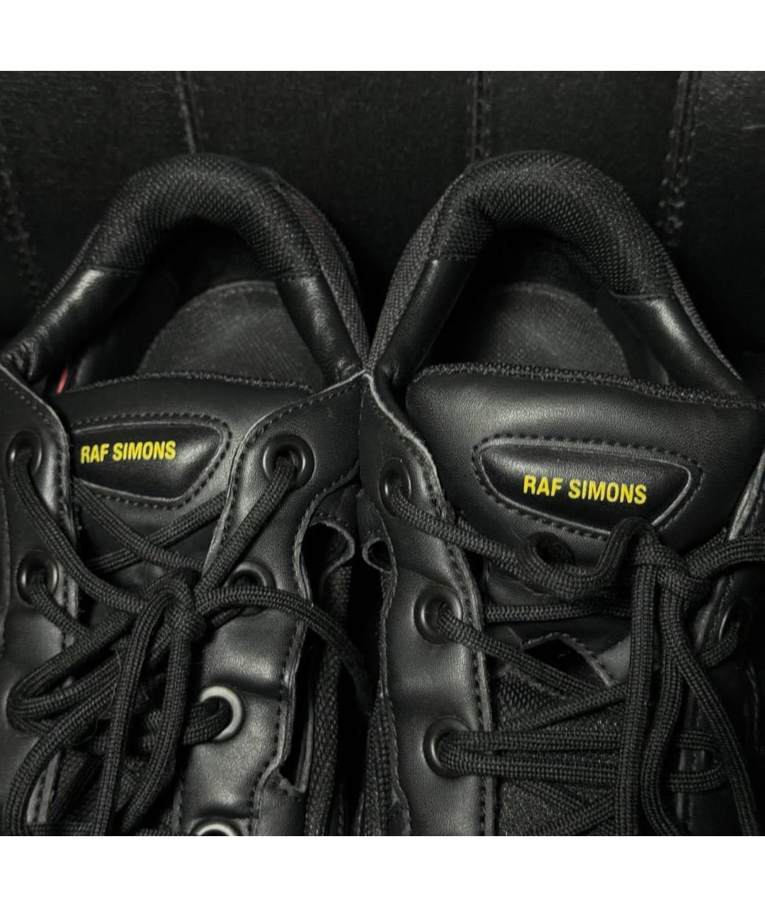 ADIDAS X RAF SIMONS Черные текстильные низкие кроссовки / кеды, фото 7