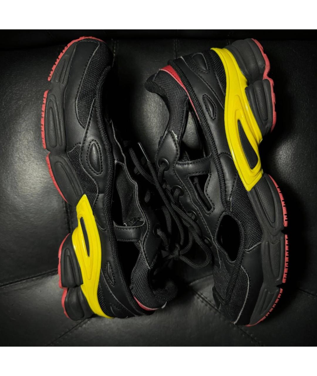 ADIDAS X RAF SIMONS Черные текстильные низкие кроссовки / кеды, фото 5