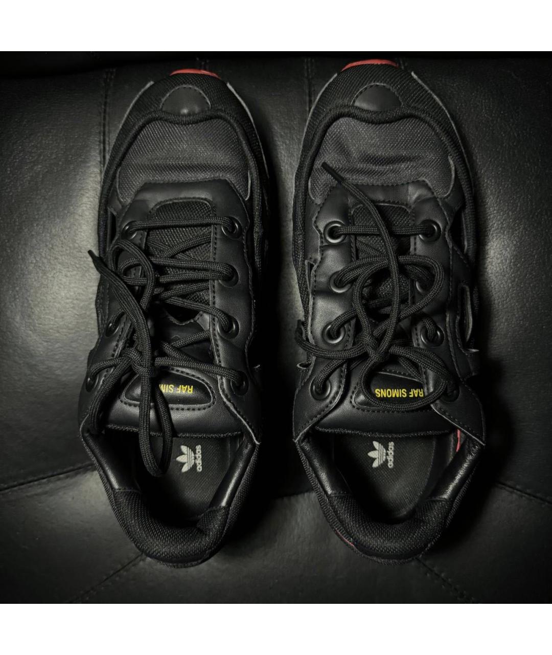 ADIDAS X RAF SIMONS Черные текстильные низкие кроссовки / кеды, фото 8