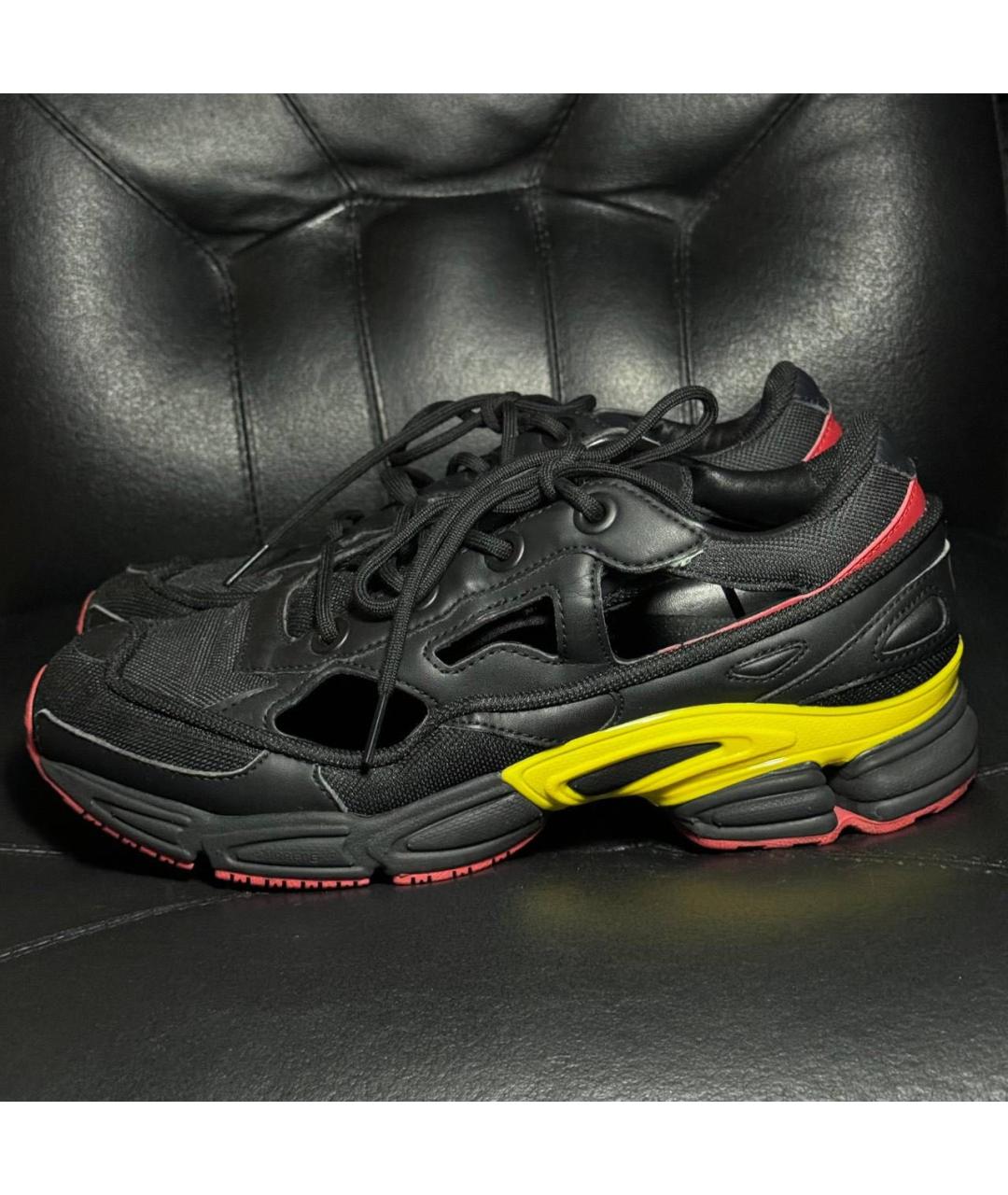 ADIDAS X RAF SIMONS Черные текстильные низкие кроссовки / кеды, фото 3