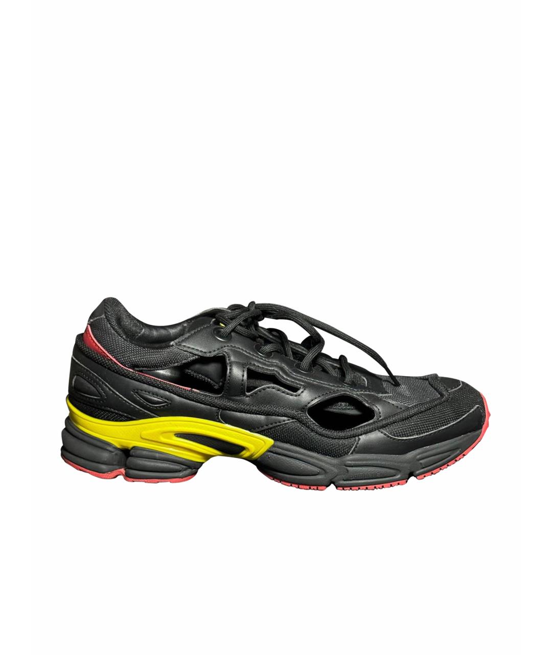 ADIDAS X RAF SIMONS Черные текстильные низкие кроссовки / кеды, фото 1