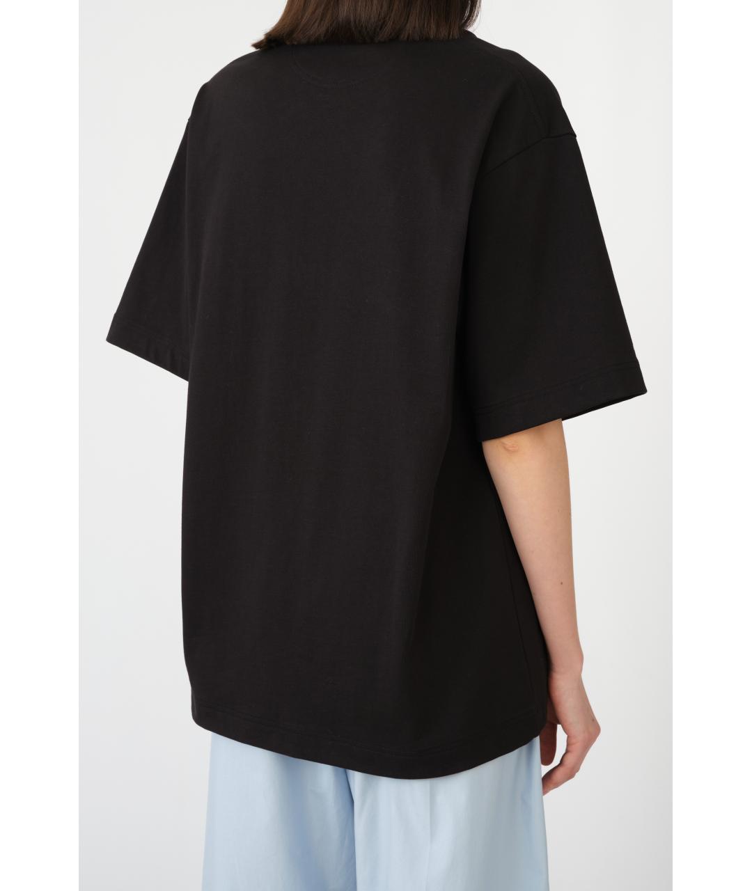 Carven Черная хлопковая футболка, фото 4