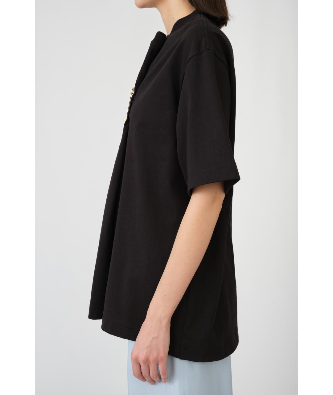 Carven Черная хлопковая футболка, фото 3