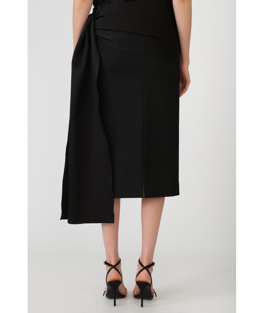 Carven Черная шерстяная юбка миди, фото 3