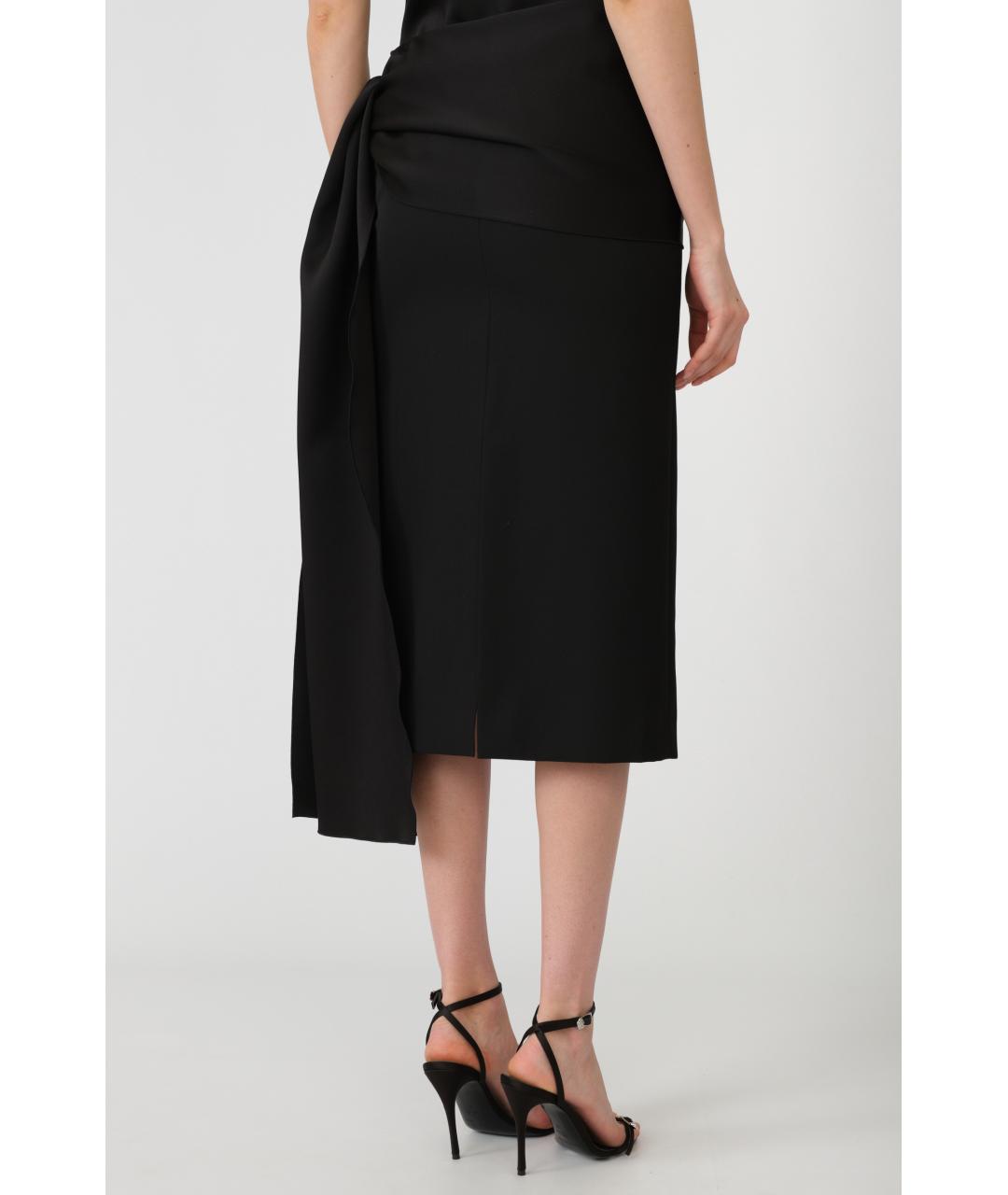 Carven Черная шерстяная юбка миди, фото 2