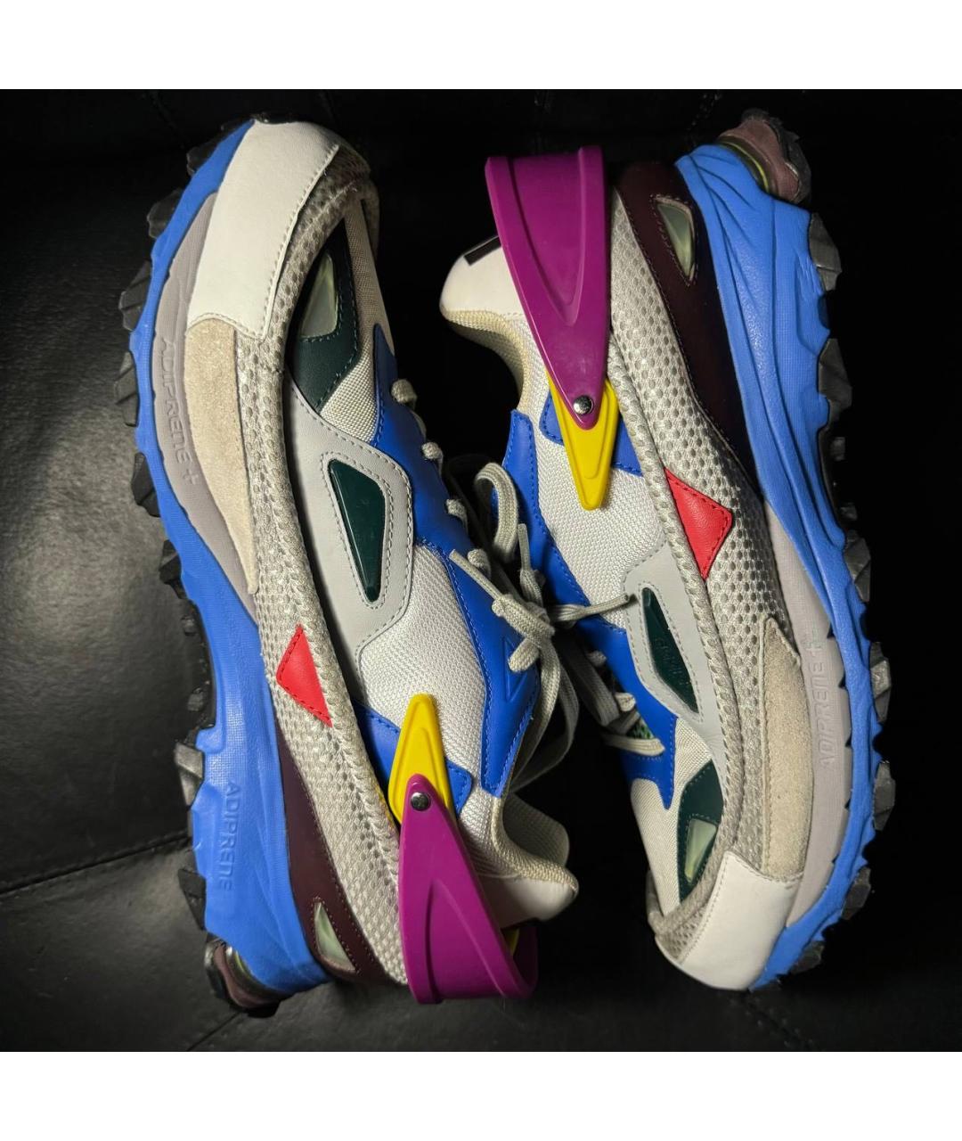 ADIDAS X RAF SIMONS Синие текстильные низкие кроссовки / кеды, фото 5