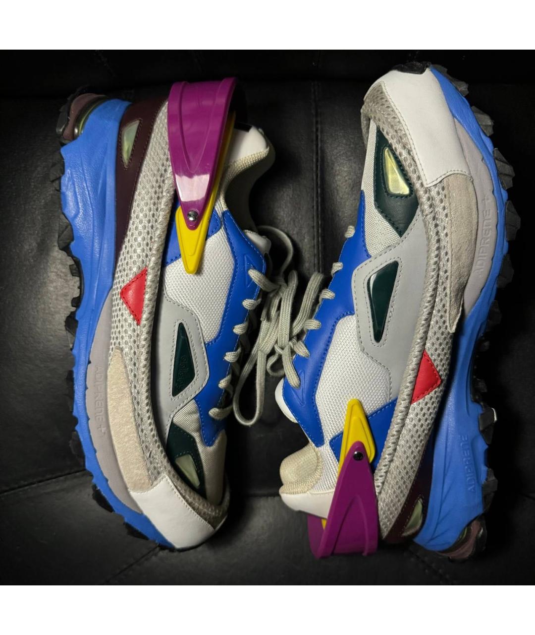 ADIDAS X RAF SIMONS Синие текстильные низкие кроссовки / кеды, фото 4